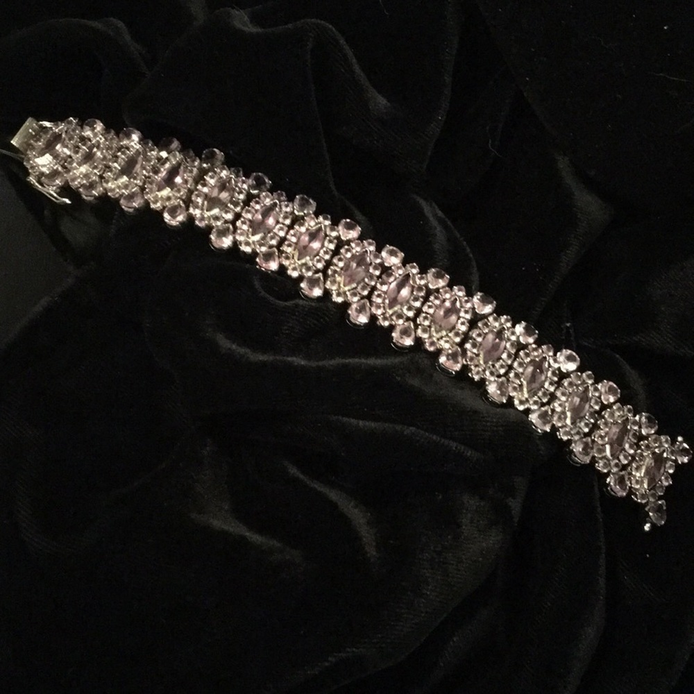 Regal amethyst and sterling bracelet